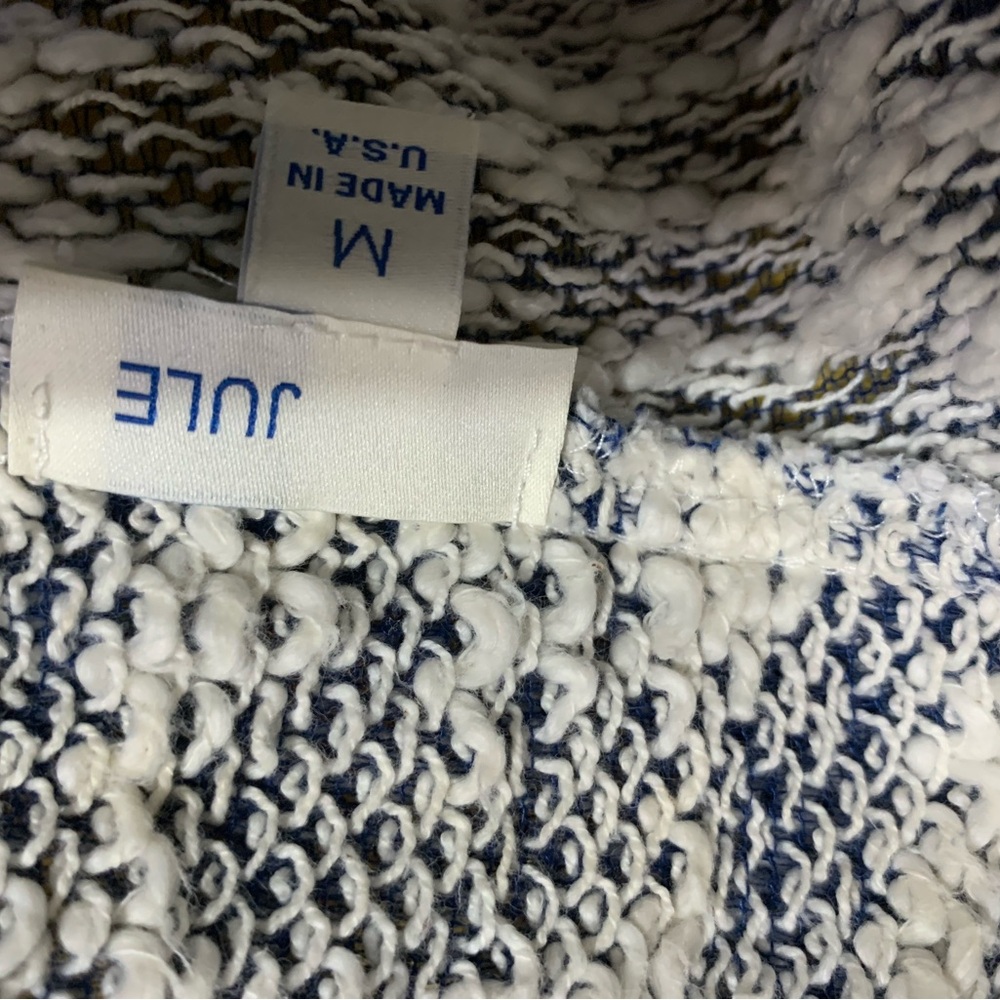 Jule Blue and White Knit Sweater